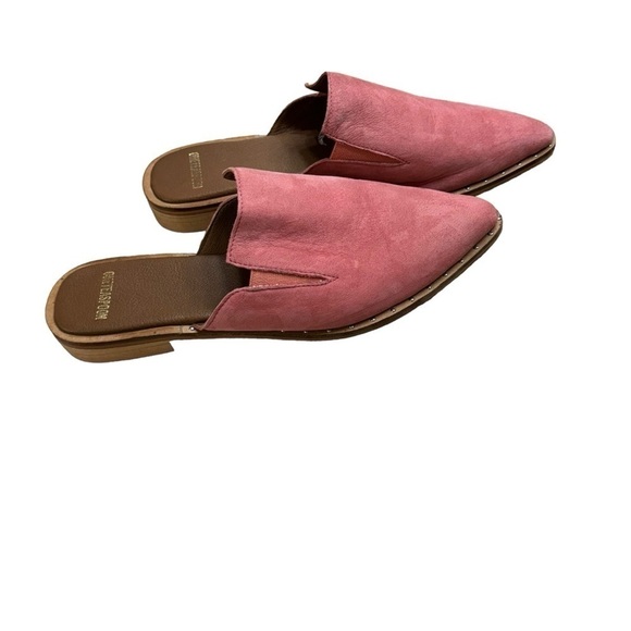 One Teaspoon Suede Leather Mules Pink Women’s Size 7 Slip On CottageCore Prarie - Picture 13 of 16